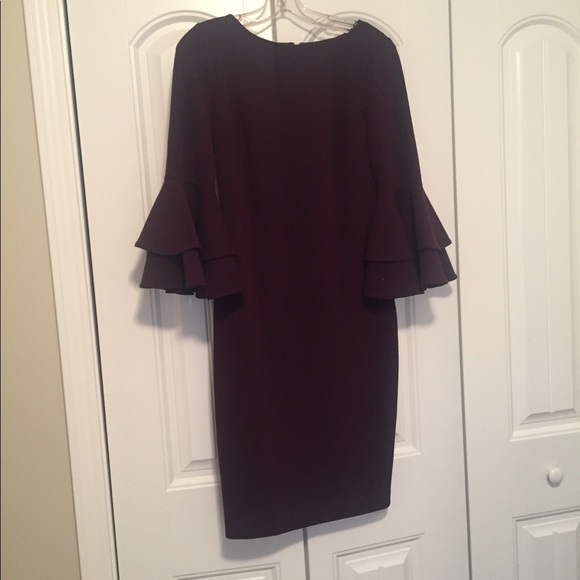 Beautiful burgundy/Purplish bell sleeve Dress - Picture 3 of 8